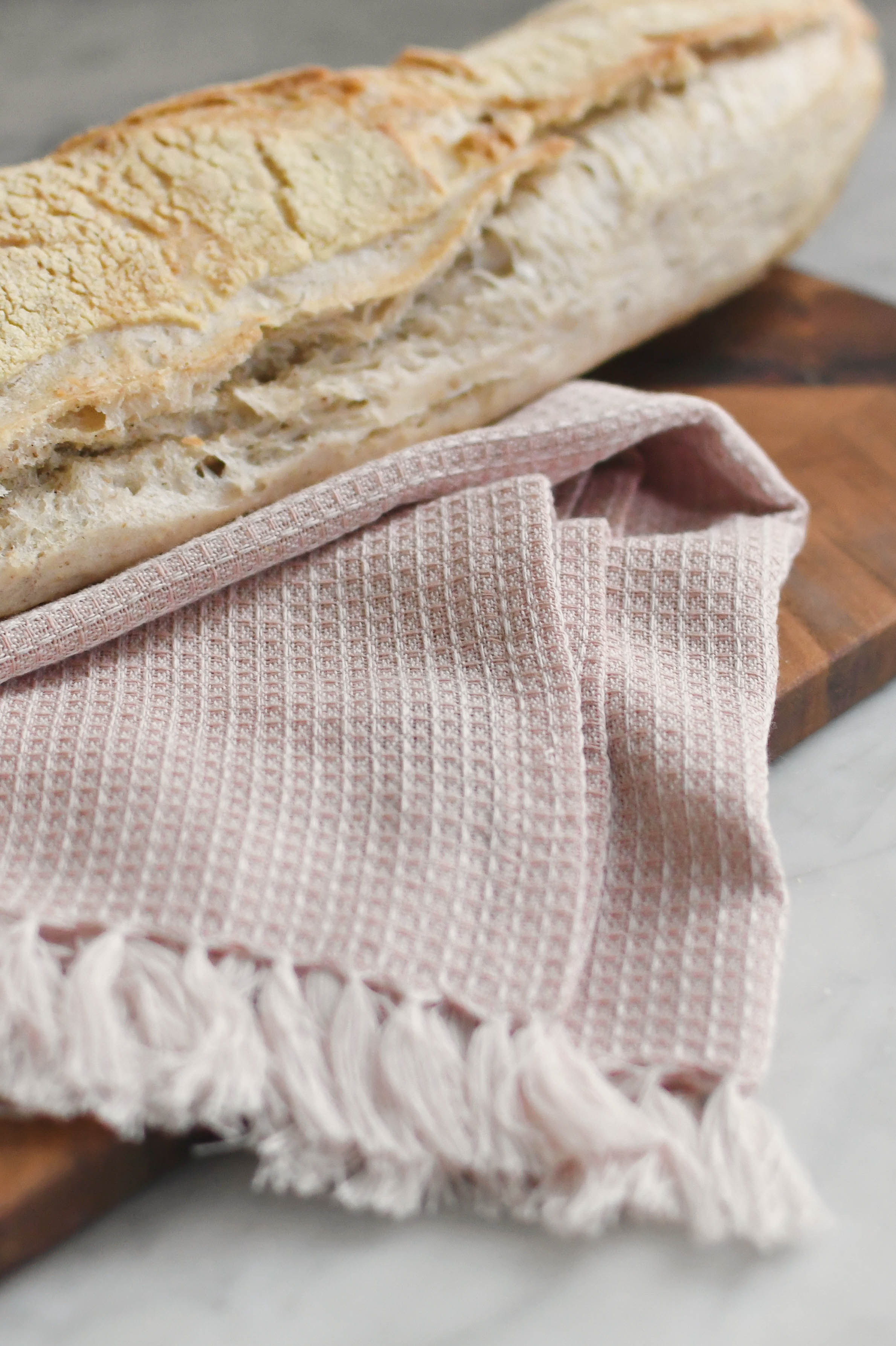 Two tone Viskestykker, frynser - rosa